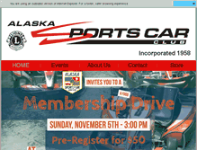 Tablet Screenshot of aksportscarclub.org